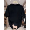 Baskılı Oversize Bisiklet Yaka T-shirt - Beyaz