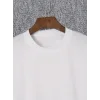 Baskılı Oversize Bisiklet Yaka T-shirt - Beyaz