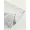 Baskılı Oversize Bisiklet Yaka T-shirt - Beyaz
