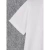 Baskılı Oversize Bisiklet Yaka T-shirt - Beyaz