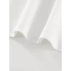 Baskılı Oversize Bisiklet Yaka T-shirt - Beyaz