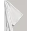 Baskılı Oversize Bisiklet Yaka T-shirt - Beyaz