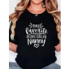 Baskılı Oversize Bisiklet Yaka T-shirt - Siyah