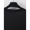Baskılı Oversize Bisiklet Yaka T-shirt - Siyah