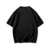 Baskılı Oversize Bisiklet Yaka T-shirt - Siyah