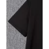 Baskılı Oversize Bisiklet Yaka T-shirt - Siyah