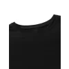Baskılı Oversize Bisiklet Yaka T-shirt - Siyah