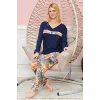 Bayan Uzun Kollu Pijama Takımı Model no 7572
