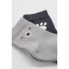 Luz&Pos Bear Penye Soket Çorap 2li Gri