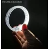 Beyaz-gümüş Led Işıklı Baskı Yapılabilen Pilli Bileklik Bilezik 1,5 Cm Genişlik