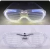 Beyaz Led Işıklı Parti Gözlüğü - Neon Glow Şerit Gözlük 3 Modlu