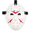 Beyaz Renk Kırmızı Çizgili Tam Yüz Hokey Jason Maskesi Hannibal Maskesi