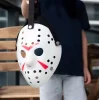 Beyaz Renk Kırmızı Çizgili Tam Yüz Hokey Jason Maskesi Hannibal Maskesi