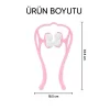 Boyun Bacak Ayak Bel Masaj Aleti Çok Fonksiyonlu Manuel 4 Tekerlekli - Pembe