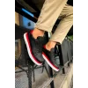 CH979 Santoni GBT Spor Erkek Ayakkabı SIYAH/KIRMIZI