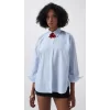 Çizgili Detay Oversize Gömlek