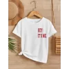 Luz&Pos Çocuk Unisex Baskılı T-shirt - Beyaz
