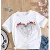 Luz&Pos Çocuk Unisex Baskılı T-shirt - Beyaz