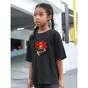 Luz&Pos Çocuk Unisex Baskılı T-shirt - Siyah