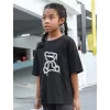 Luz&Pos Çocuk Unisex Baskılı T-shirt - Siyah