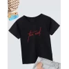 Luz&Pos Çocuk Unisex Baskılı T-shirt - Siyah