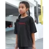 Luz&Pos Çocuk Unisex Baskılı T-shirt - Siyah