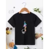 Luz&Pos Çocuk Unisex Baskılı T-shirt - Siyah