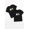 Luz&Pos Çocuk Unisex Baskılı T-shirt - Siyah