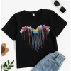 Luz&Pos Çocuk Unisex Baskılı T-shirt - Siyah