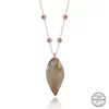 Luz&Pos Crystal Taşlı Rose Top Zincir Gümüş Kadın Kolye