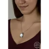 Luz&Pos Crystal Taşlı Top Zincir Gümüş Kadın Kolye