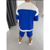 Dijital 00 Baskılı Şortlu Takım - Mavi