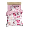 Dijital Baskılı 3d Pamuklu Yenidoğan Bebek Nevresim Takımı Bear Toy Pink