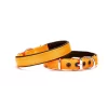 Doggie Dokuma Softlu Köpek Boyun Tasması 2 cm x 45 cm Turuncu