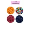 Dökme Cam Kum Boncuk Büyük Boy (6/0) 4 mm - 4 Renk - Toplam 80 Gram - BNC413