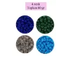 Dökme Cam Kum Boncuk Büyük Boy (6/0) 4 mm - 4 Renk - Toplam 80 Gram - BNC415
