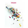 Dökme Cam Kum Boncuk Büyük Boy (6/0) 4 mm - 60 Gram - Karışık Renkli - BNC132