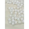 Dünya Boncuk İçten Boncuklu Bileklik Çanta Boncuğu 10 mm 50 gr Beyaz - BNC463