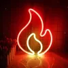 Duvara Asmalı Neon Alev LED
