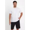 Luz&Pos Erkek 24/1 Düz A Kalite Oversize T-shirt - Beyaz