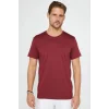 Erkek 24/1 Düz A Kalite Oversize T-shirt - Bordo