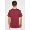 Erkek 24/1 Düz A Kalite Oversize T-shirt - Bordo