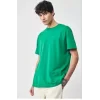 Luz&Pos Erkek 24/1 Düz A Kalite Oversize T-shirt - Yeşil