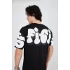 Luz&Pos Erkek 24/1 Penye Baskılı T-shirt - Siyah