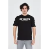 Erkek 24/1 Penye Baskılı T-Shirt - Siyah