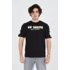 Luz&Pos Erkek 24/1 Penye Baskılı T-shirt - Siyah