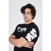 Luz&Pos Erkek 24/1 Penye Baskılı T-shirt - Siyah