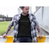 Erkek Bisiklet Yaka Baskılı Oversize T-Shirt - Siyah