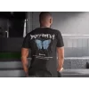 Erkek Bisiklet Yaka Baskılı Oversize T-Shirt - Siyah