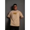 Luz&Pos Erkek Dijital Baskılı T-shirt - Bej